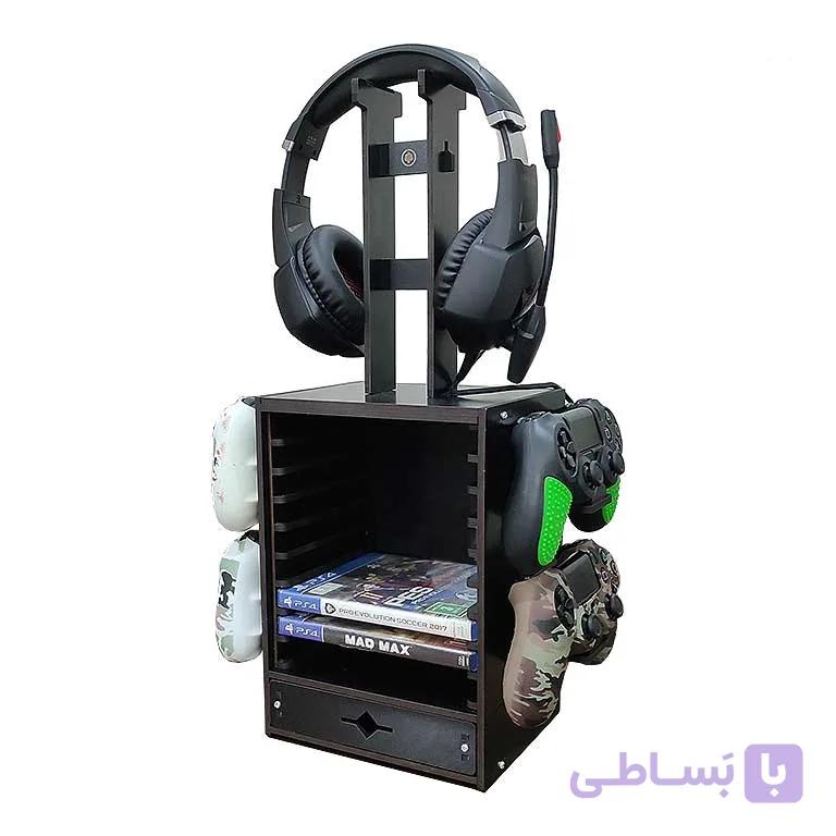 قفسه گیمینگ و نگهدارنده هدفون و کنترلر Gaming Locker مدل 63210 — تصویر 1