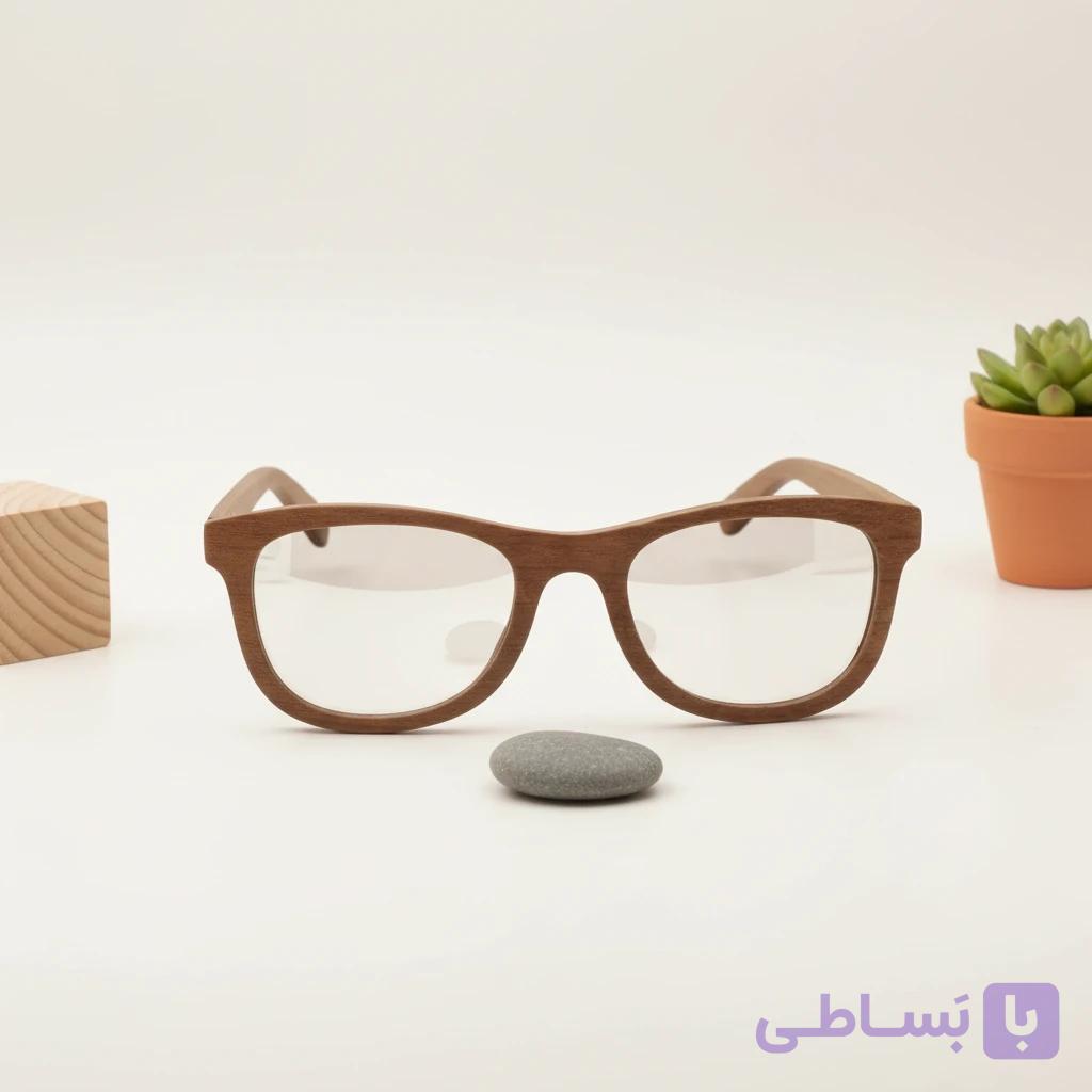 فریم عینک چوبی مخصوص طبی میراژ کیاناوود — تصویر 1