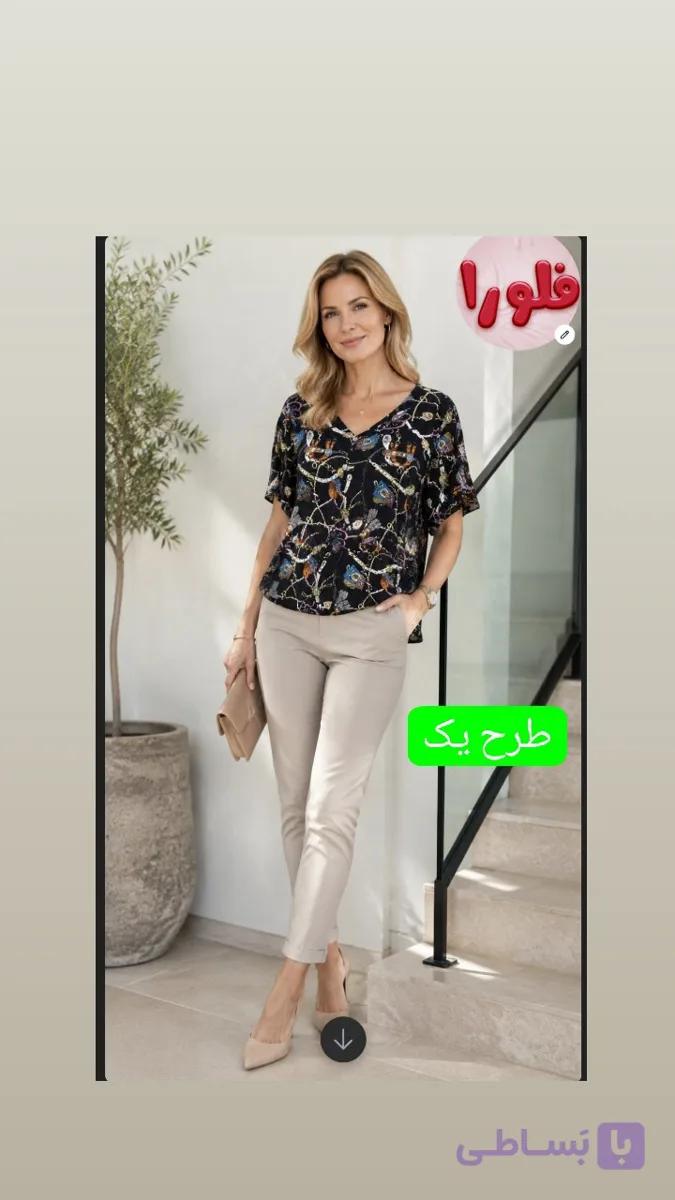 شومیز زنانه نخ تایلندی طرح هاوایی