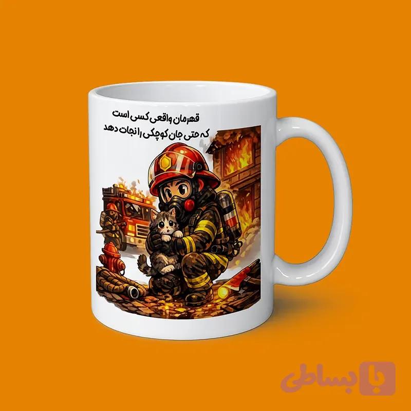 ماگ آتش نشان (طرح2) — تصویر 1