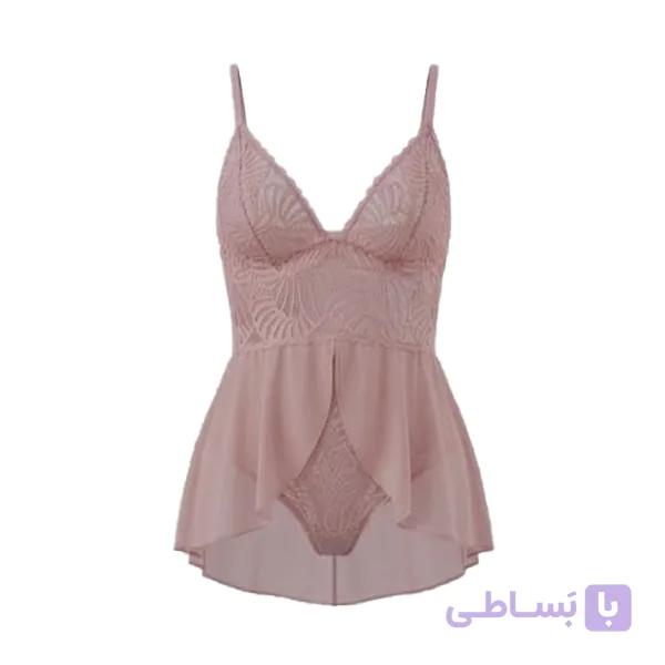 لباسخواب بدون فنر طرح بادی ابی کاربنی ویولت کد 6098 — تصویر 1