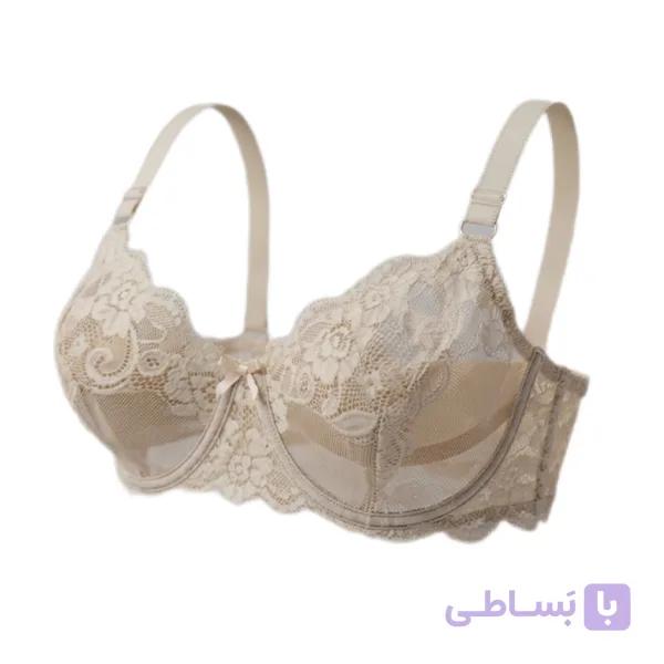 سوتین فنردار کرم ویولت کد 5022