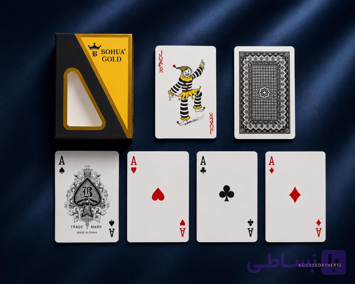 کارت بازی طلایی لوکس BOHUA GOLD | دسته ورق  حرفه‌ای کلکسیونی با طراحی پریمیوم