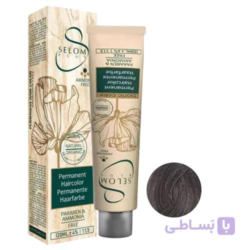 رنگ مو بدون آمونیاک سلوم شماره 01-6 حجم 120 میل رنگ بلوندخاکستری تیره