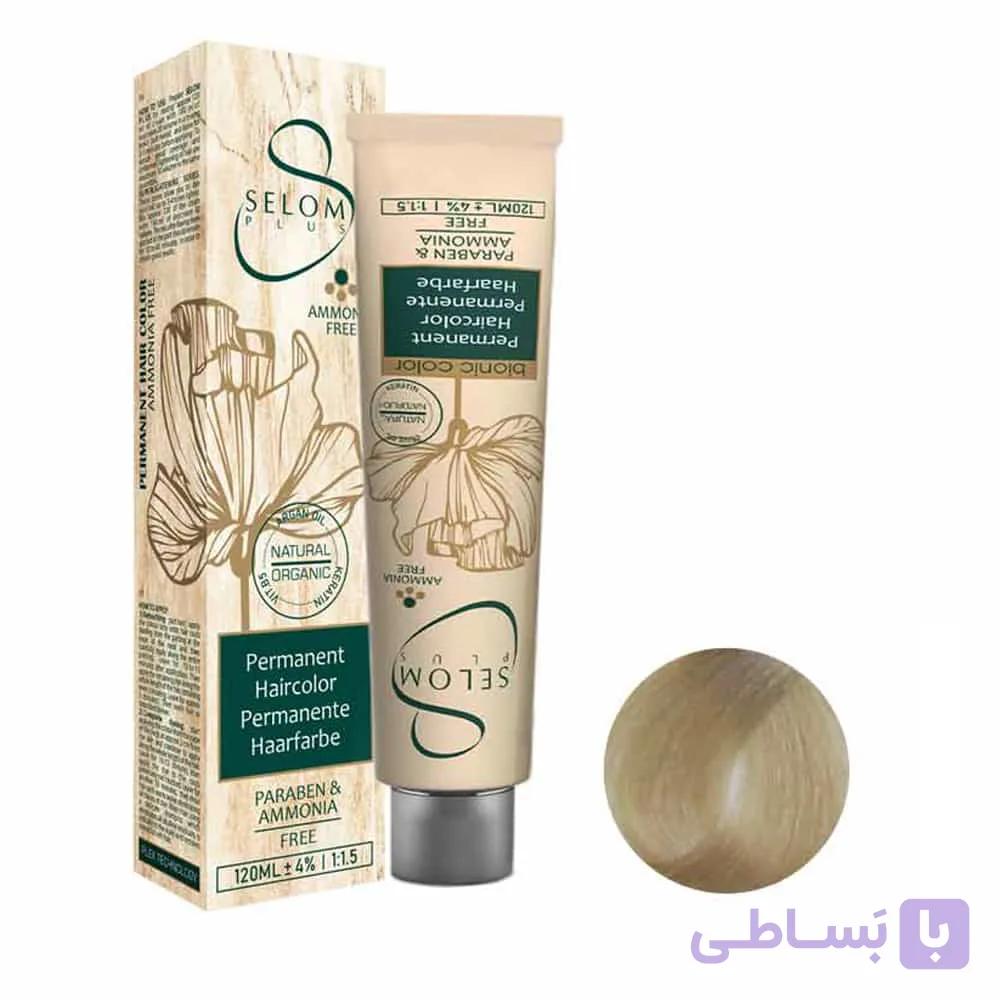 رنگ مو بدون آمونیاک سلوم شماره CS6 حجم 120 میل رنگ شیر نسکافه