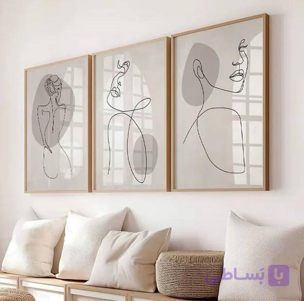تابلو دکوراتیو شاین طرح مینیمال آرت لاین