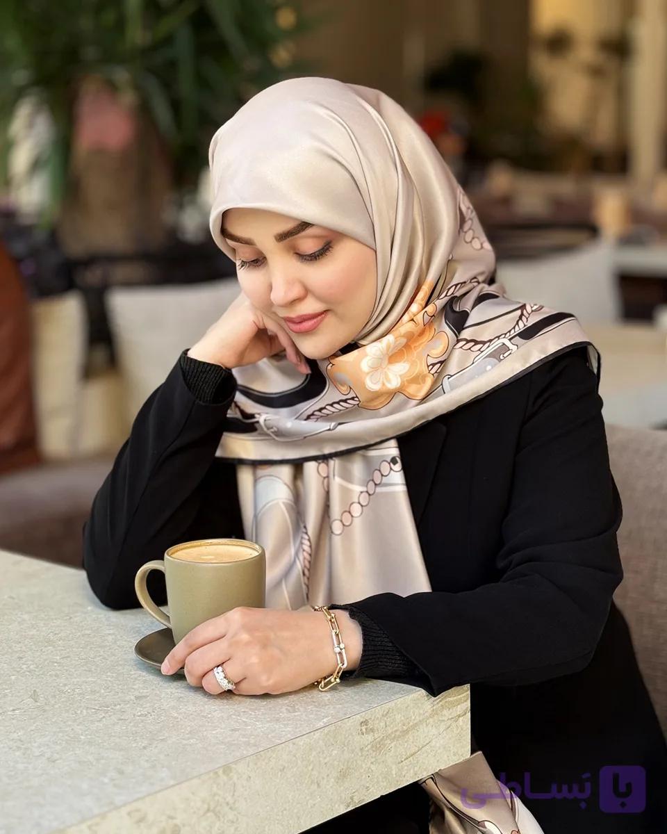 روسری ابریشم لوکس وسط ساده ویولت | Code10405 — تصویر 1
