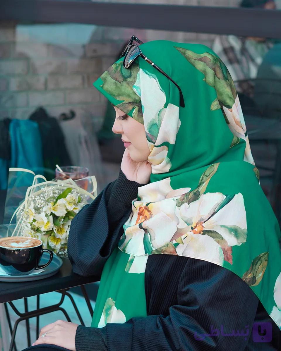 روسری نخی خنک و شاد | طرح گلدن | Code2705 — تصویر 1