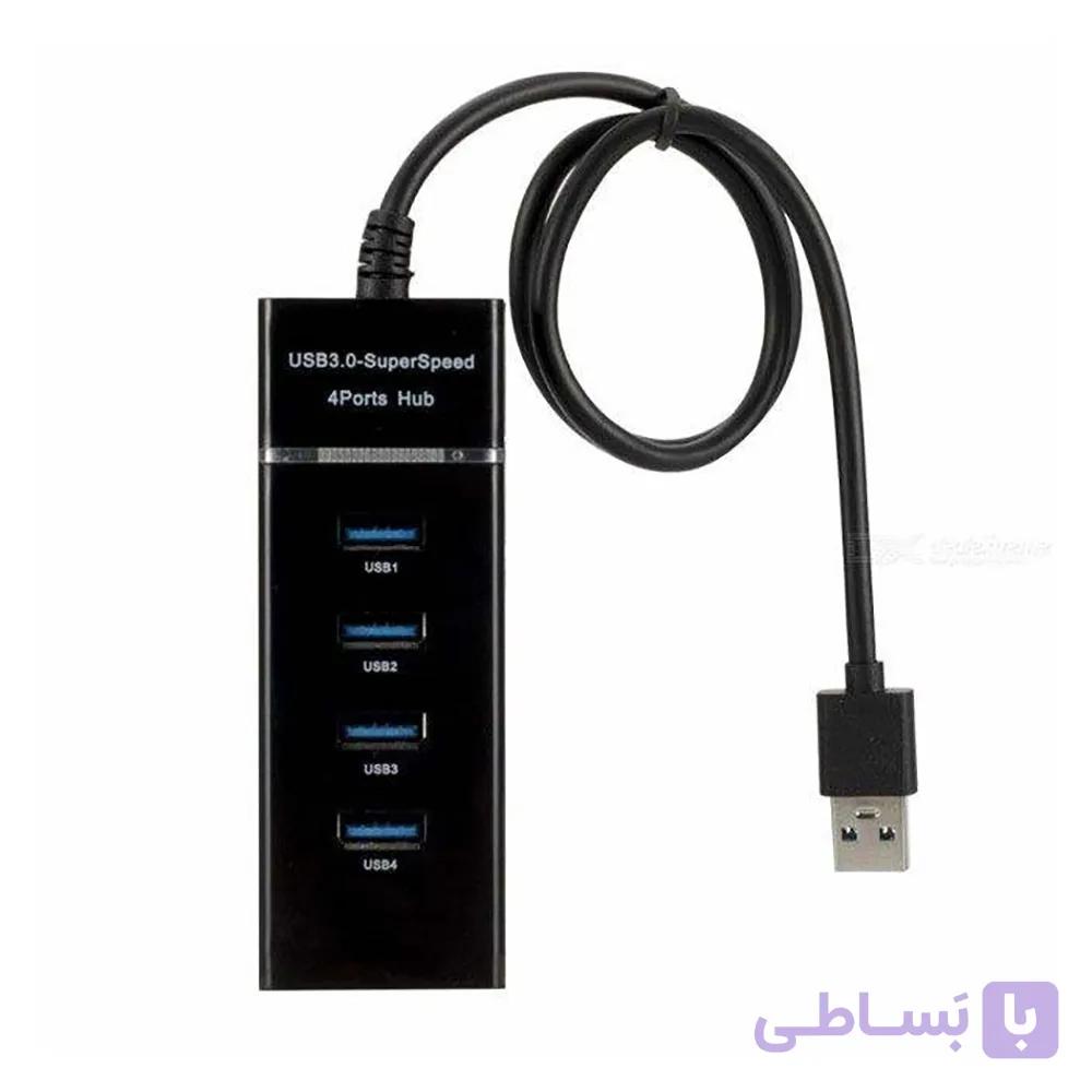 هاب USB 3.0 چهار پورت مدل SuperSpeed – سرعت 5Gbps