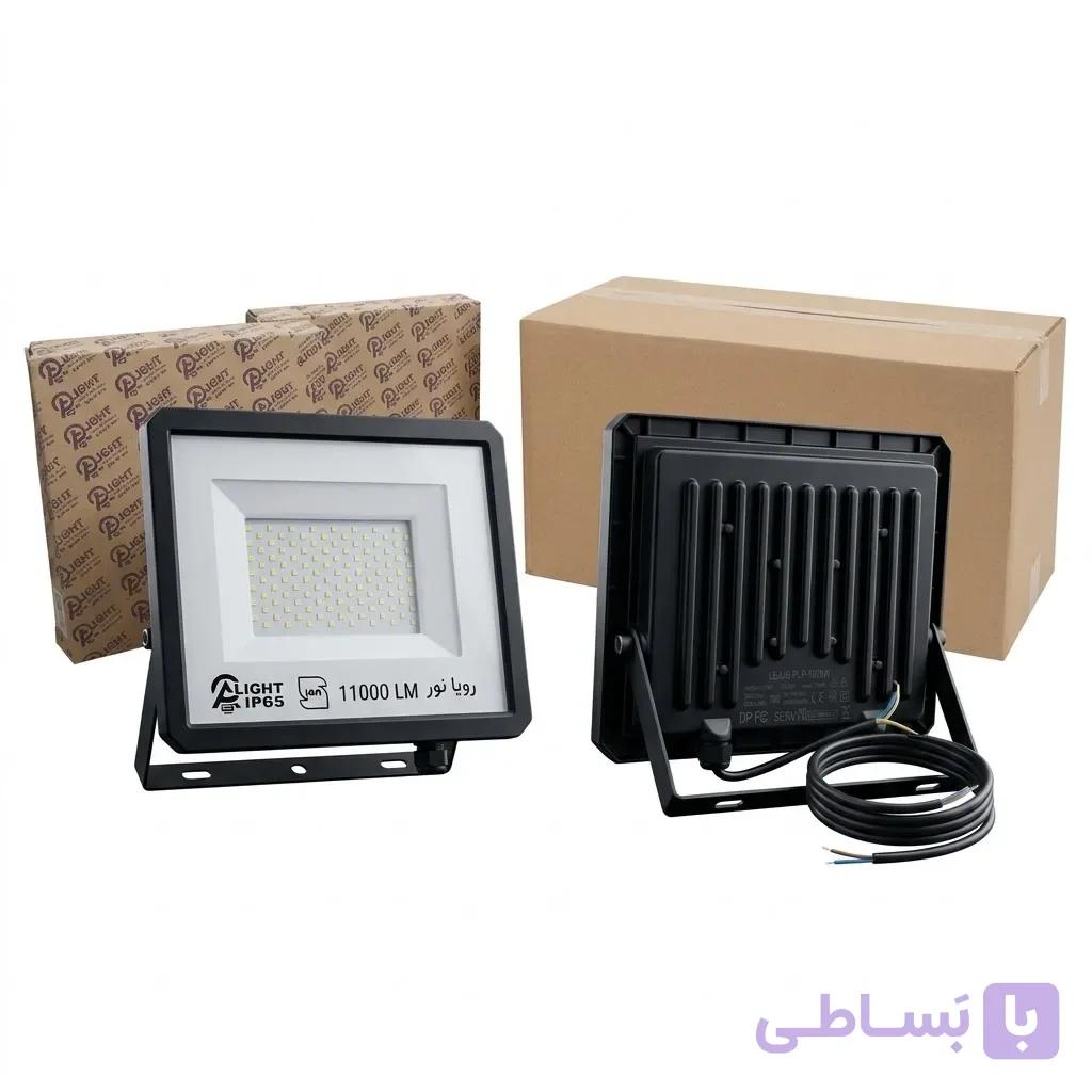 پرژکتور ۱۰۰ وات اکونومی رویا نور؛ خرید عمده کارتنی با گارانتی ۱۸ ماهه — تصویر 1