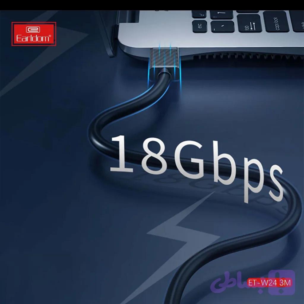 کابل 3 متری HDMI مدل ET-W24 EARLDOM — تصویر 1