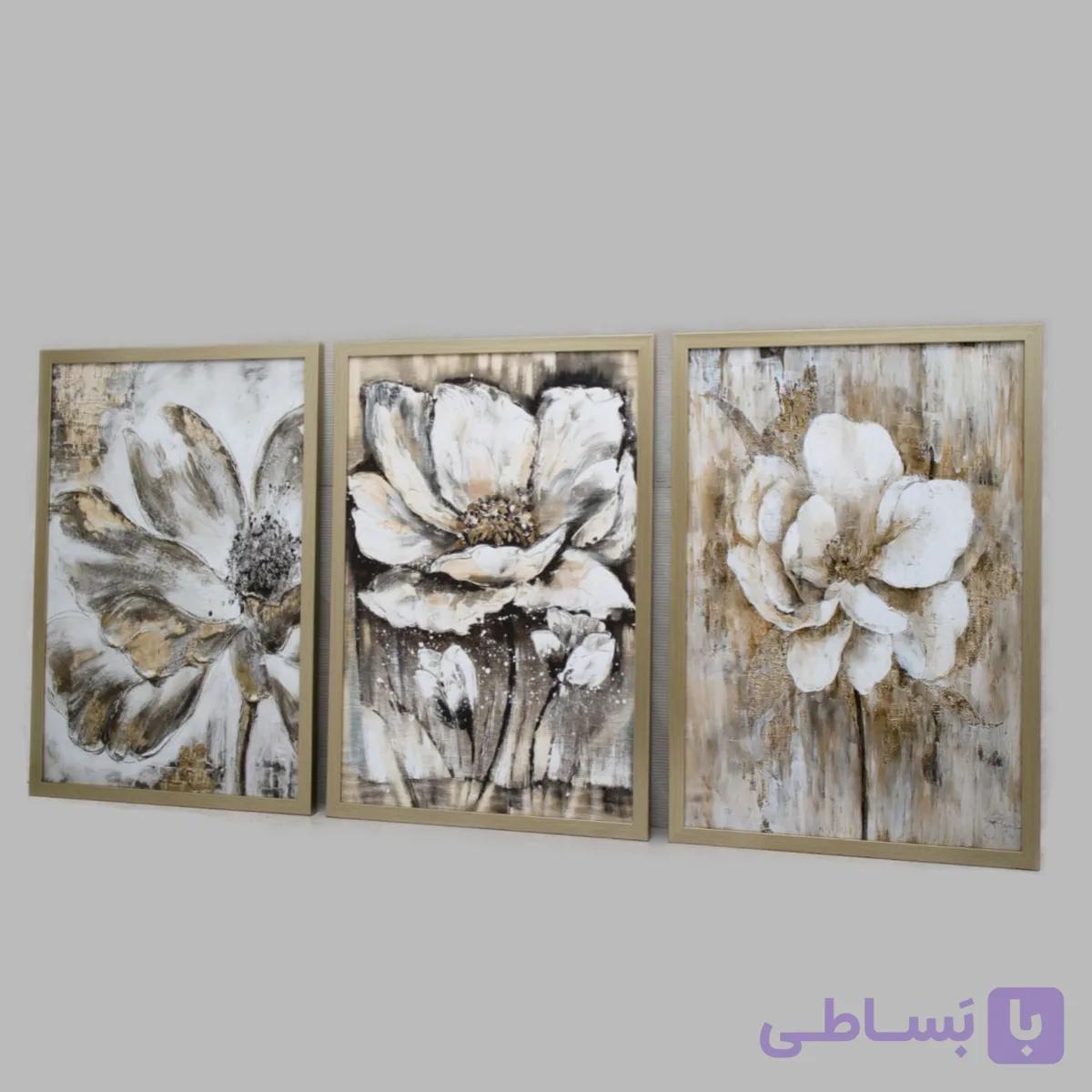 تابلو سه تیکه طرح گل کد 503