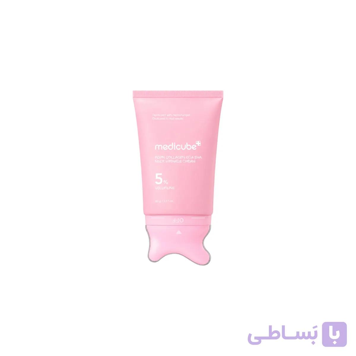 کرم ضد چروک گردن کلاژن PDRN گواشا مدی‌ کیوب (pdrn collagen gua sha neck wrinkle cream  medicube) — تصویر 1