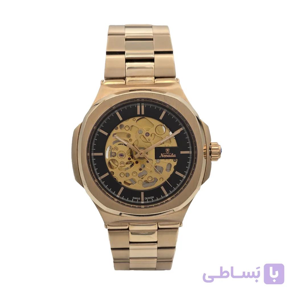 ساعت نوادا مدل 1004 مردانه اصلی  بند استیل   ضد حساسیت موتور اتومات - 4 سال گارانتی