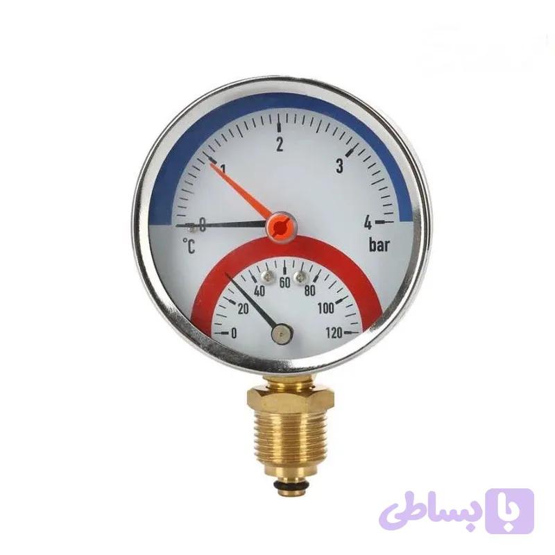 گیج فشار و دما ورودی از پشت(ترمومتر مانومتر)