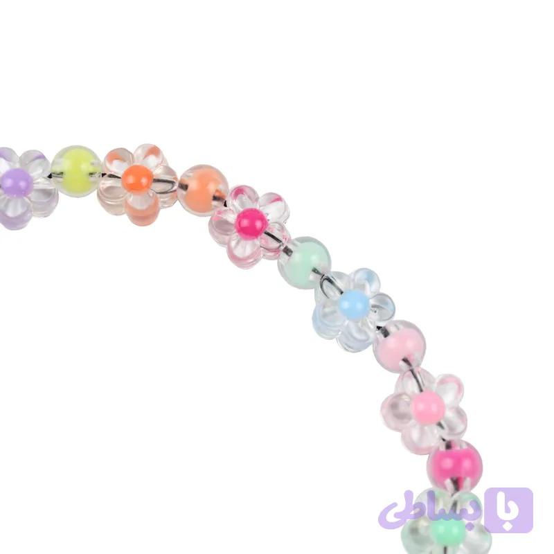 بند انگشتی و آویز گوشی موبایل فانتزی مدل Flower Crystal - طرح گل‌های پاستلی دست‌ساز — تصویر 1
