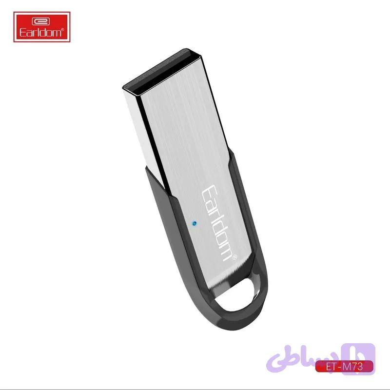 دانگل بلوتوث USB ارلدام مدل ET-M73 Metal - گیرنده موزیک و مکالمه با بدنه آلیاژ روی و نشانگر LED — تصویر 1