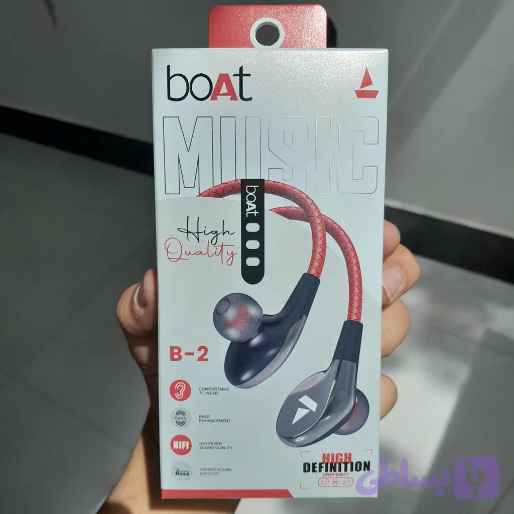 هندزفری با سیم boAt مدل B-2 - کابل کنفی و بیس تقویت شده — تصویر 1