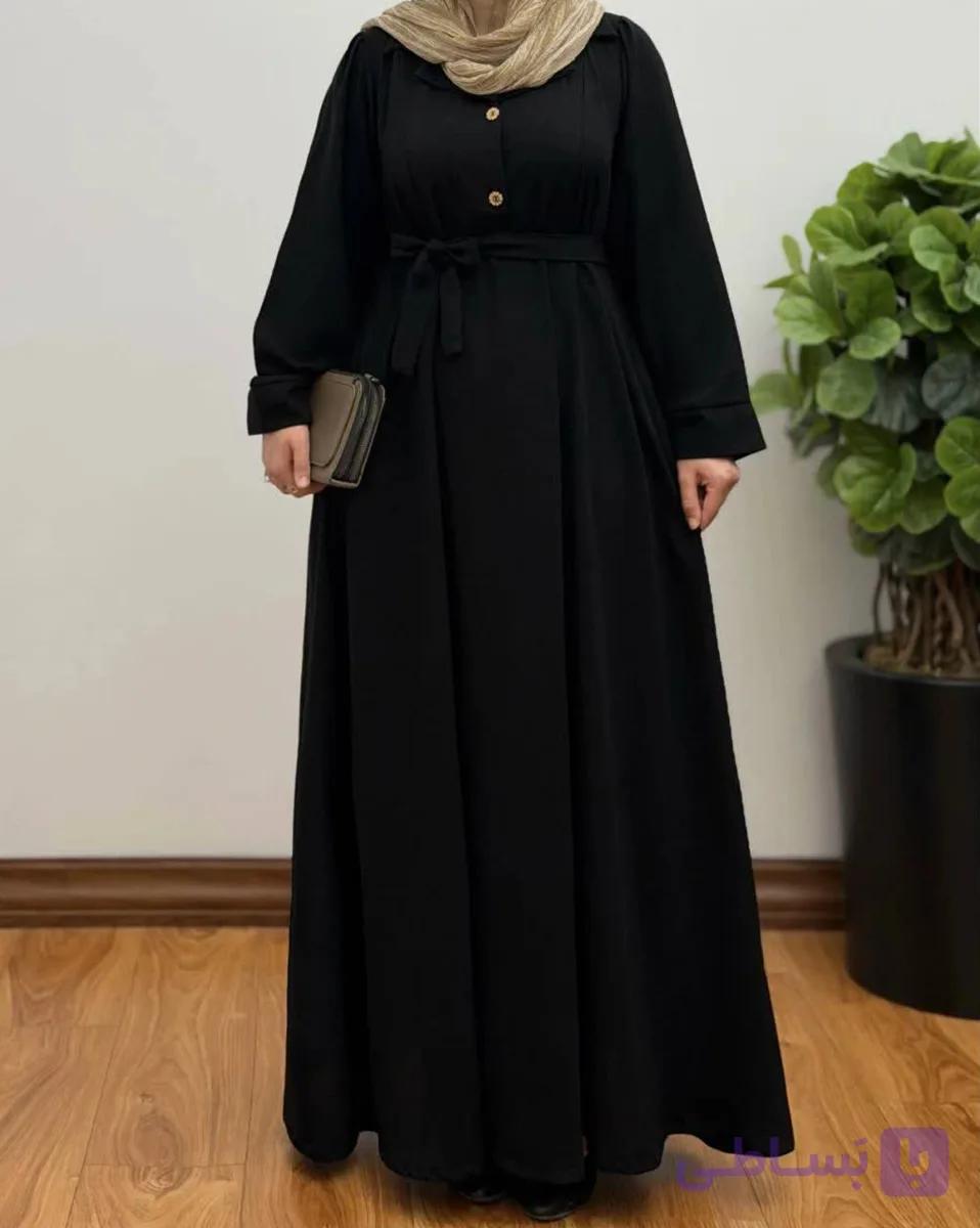 مانتو زنانه بلند شانتون مدل آیین — تصویر 1