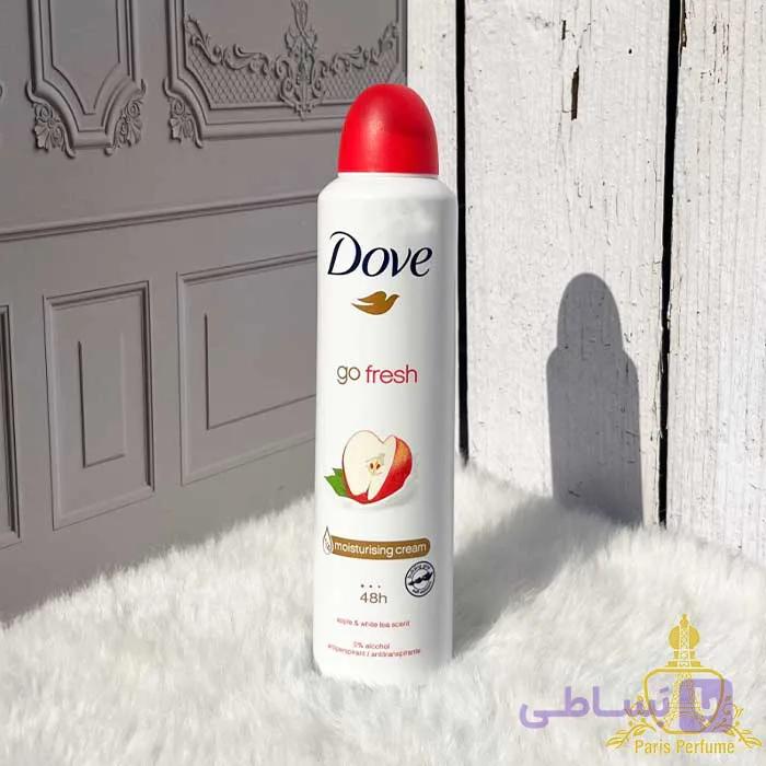 اسپری ضد تعریق داو DOVE رایحه سیب و چای سفید مدل Go Fresh