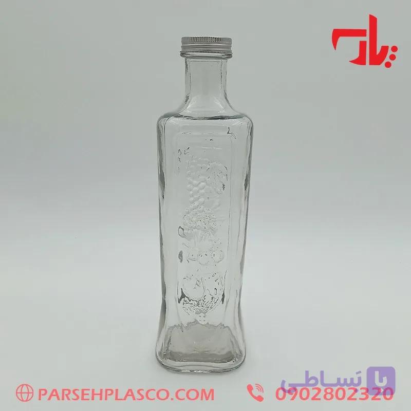 بطری شیشه ای ۱ لیتری با درب فلزی