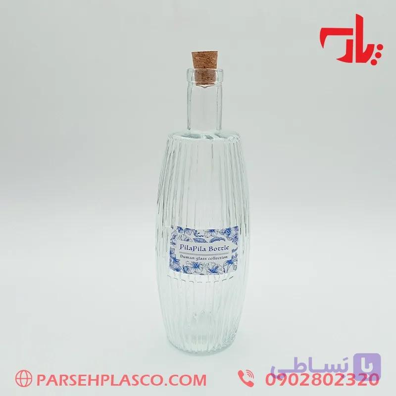 بطری شیشه ای پیلا ۱ لیتر کد ۲۳۵ | درب چوب پنبه