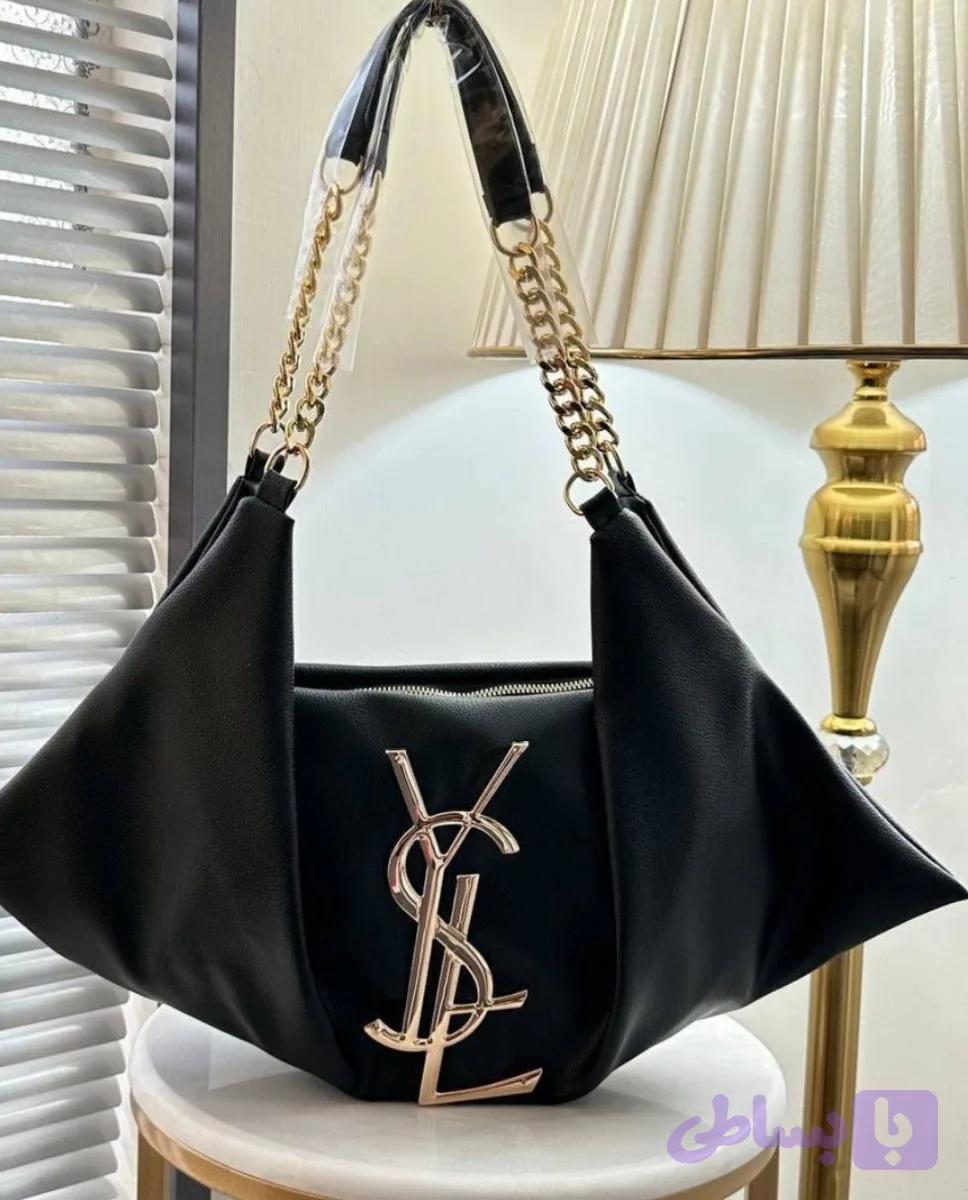 کیف زنانه شیک زنجیردار طرح YSL مدل دستی و دوشی — تصویر 1