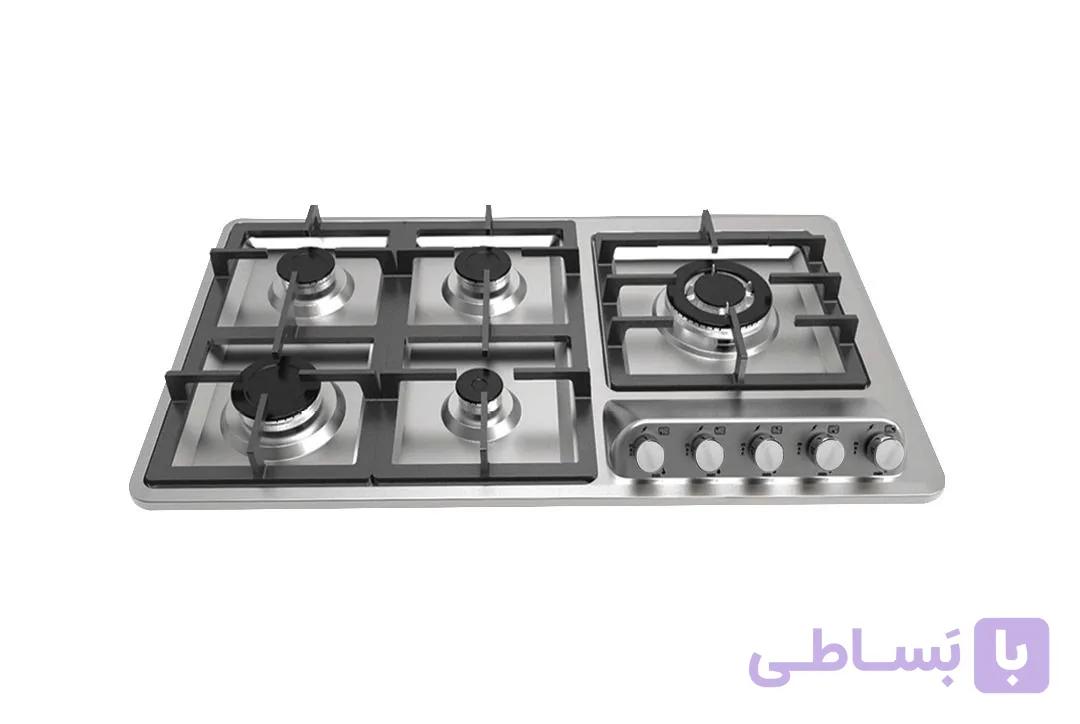 گاز توکار پنج شعله استیل برند لاجیم مدل S103s