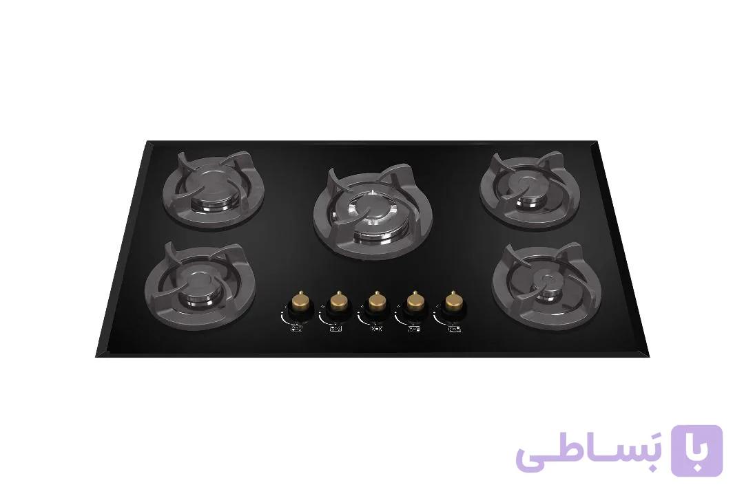 گاز توکار پنج شعله شیشه سکوریت برند آریس مدل G505