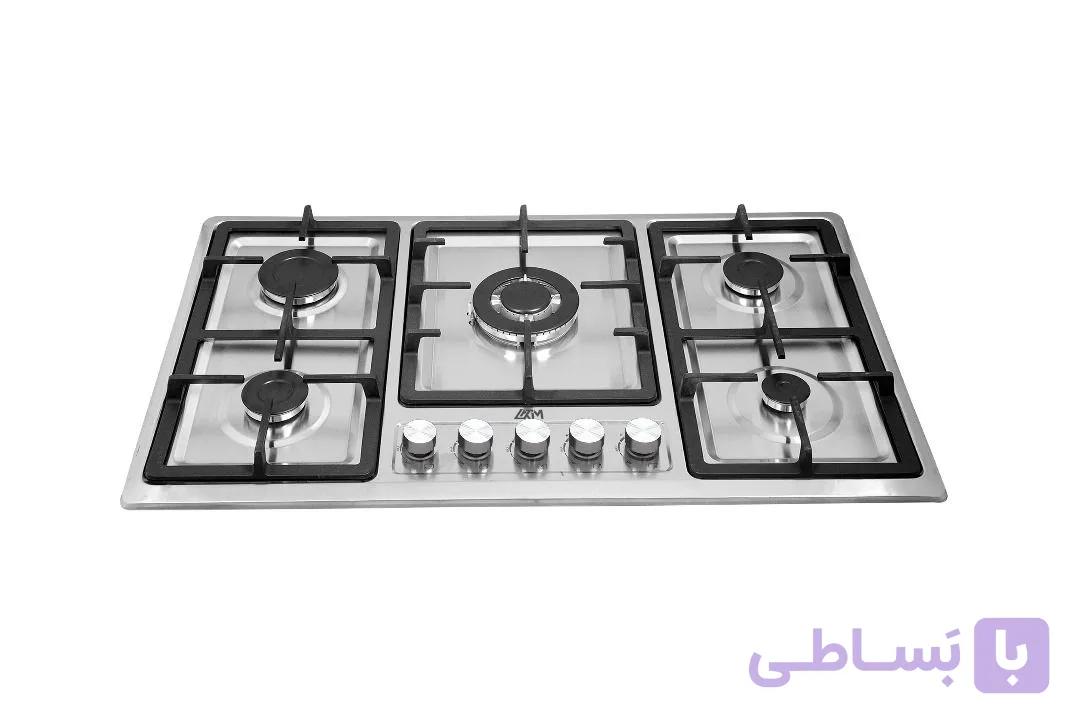 گاز توکار پنج شعله استیل استاندارد برند آریس مدل S101