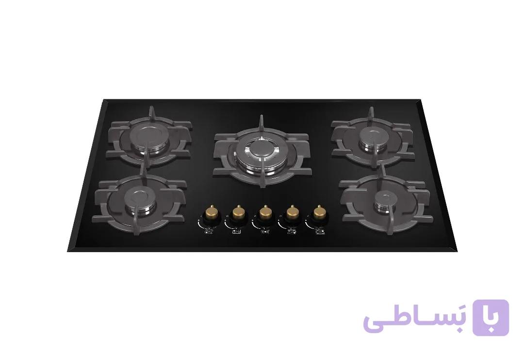 گاز توکار پنج شعله شیشه سکوریت برند آریس مدل G510