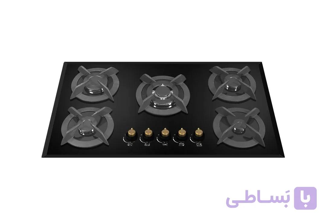 گاز توکار پنج شعله شیشه سکوریت برند آریس مدل G509