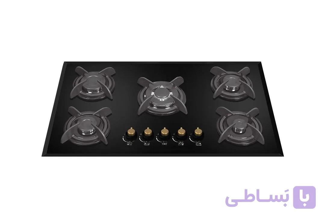 گاز توکار پنج شعله شیشه سکوریت برند آریس مدل G507