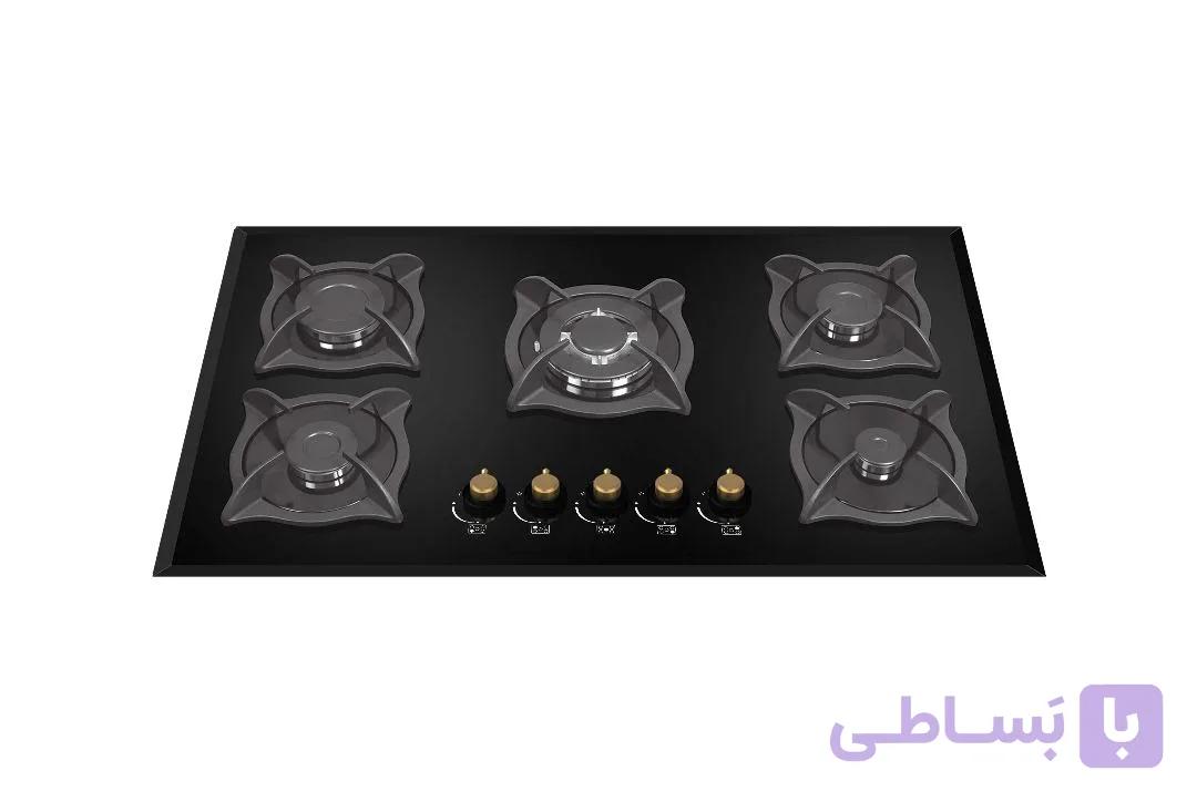 گاز توکار پنج شعله شیشه سکوریت برند آریس مدل G506
