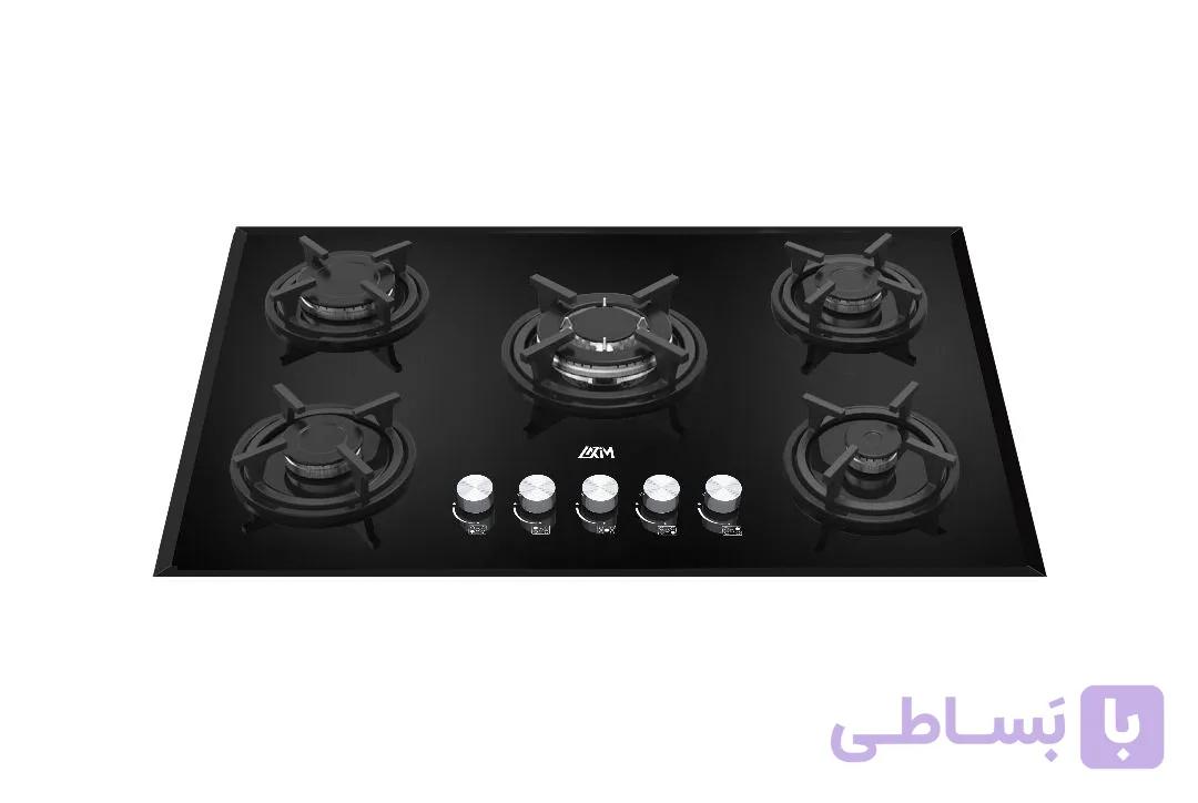 گاز توکار پنج شعله شیشه سکوریت برند آریس مدل G501