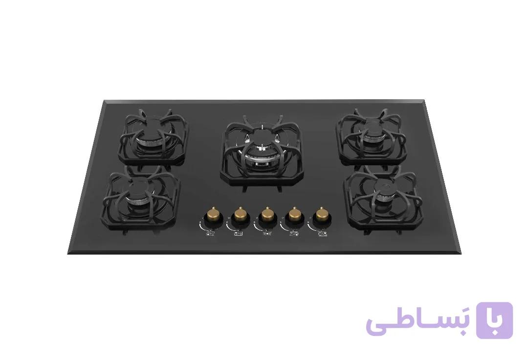 گاز توکار پنج شعله شیشه سکوریت برند لاجیم مدل G508