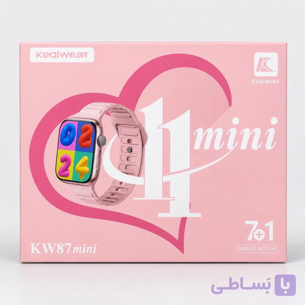 ساعت هوشمند زنانه Keqiwear مدل KW87 mini به همراه ۷ بند متنوع — تصویر 1