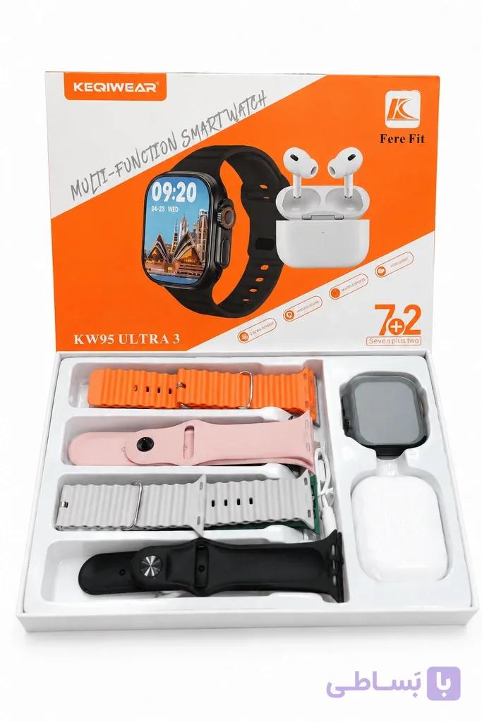 ساعت هوشمند KW95 Ultra 3 با 7 بند متنوع و ایرپاد بیسیم — تصویر 1