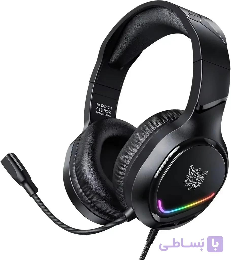 هدفون گیمینگ اونیکوما مدل X31 | نورپردازی RGB خیره‌کننده و صدای فوق‌العاده — تصویر 1