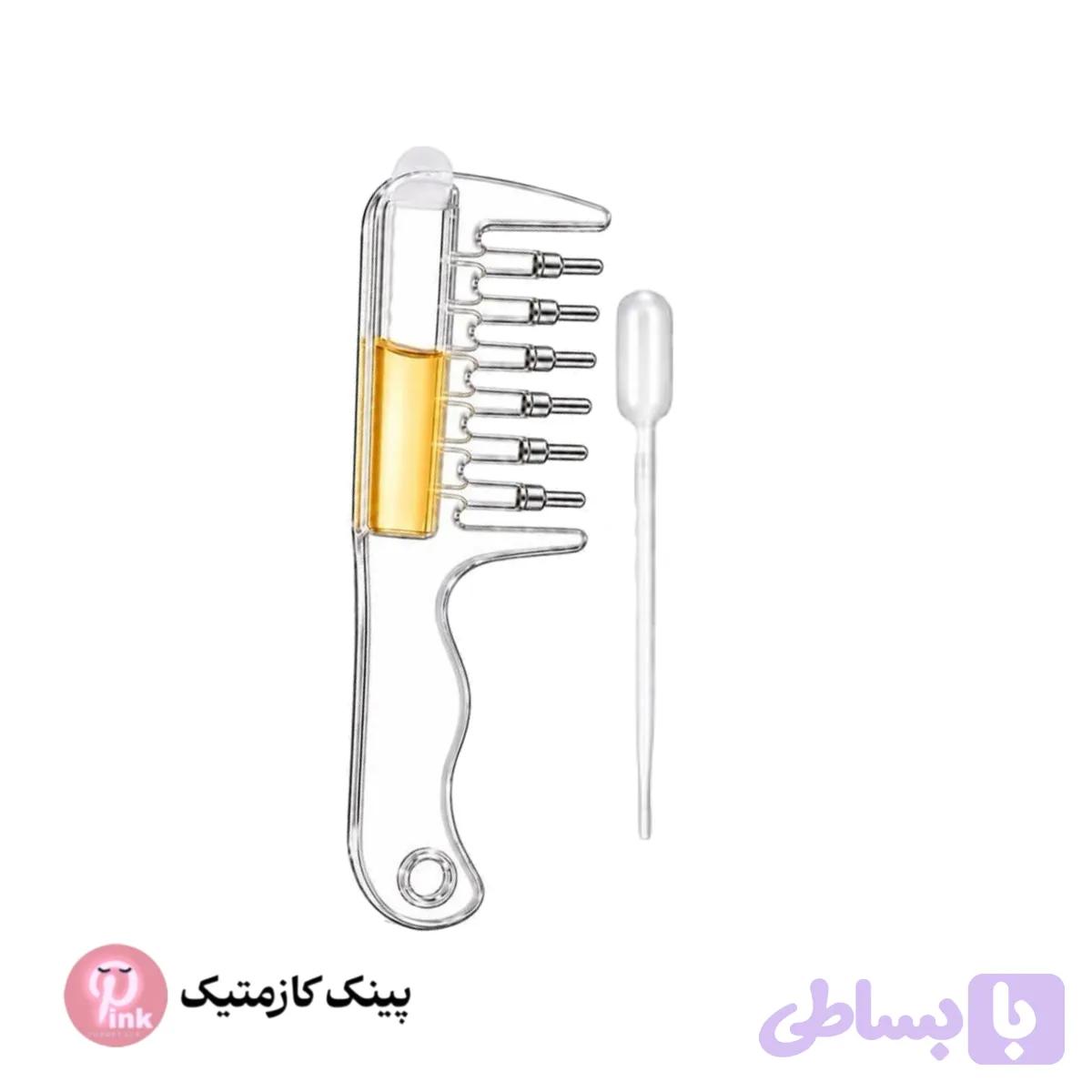 شانه روغن‌تراپی مو و ماساژور پوست سر مخزن‌دار — تصویر 1