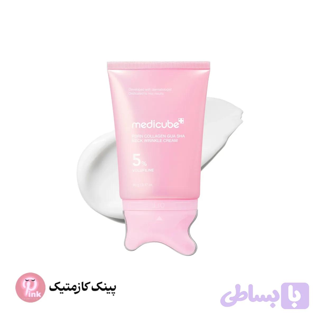 کرم گواشا مدیکیوب | PDRN Collagen Neck Wrinkle Cream 90g — تصویر 1