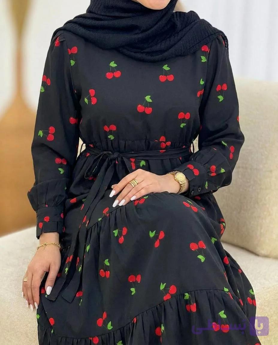پیراهن بلند زنانه پاپیون
