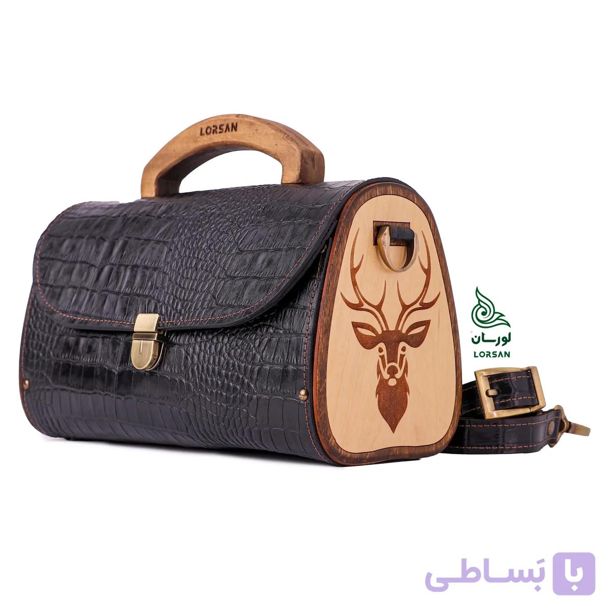 کیف چرم مجلسی غزال مشکی