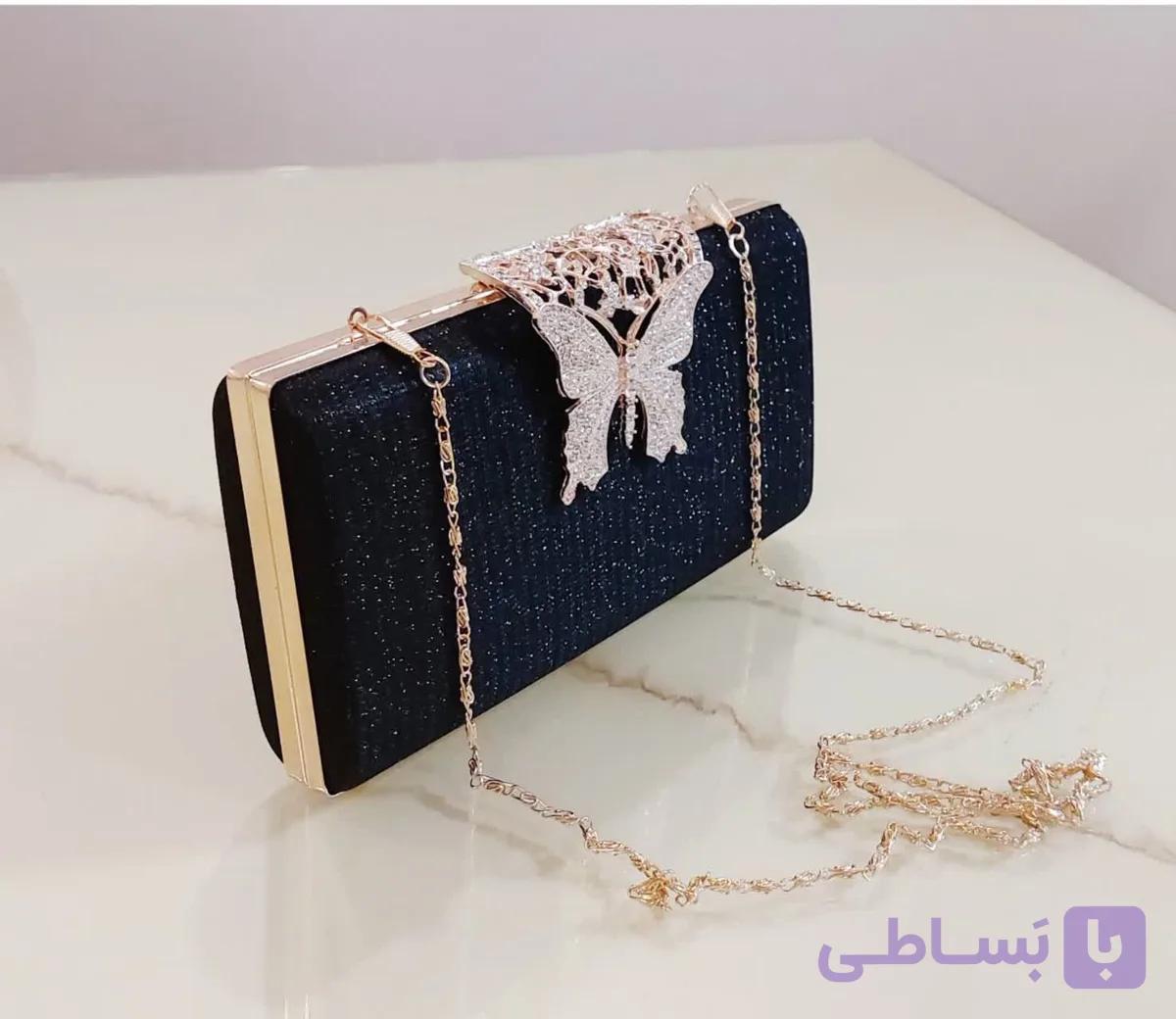 کیف مجلسی قاب فلزی پروانه ای