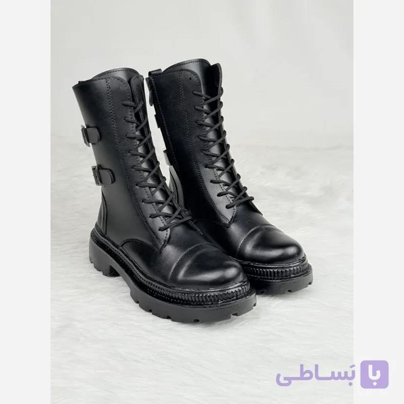 بوت ساق بلند مشکی سگک دار 37 تا 40