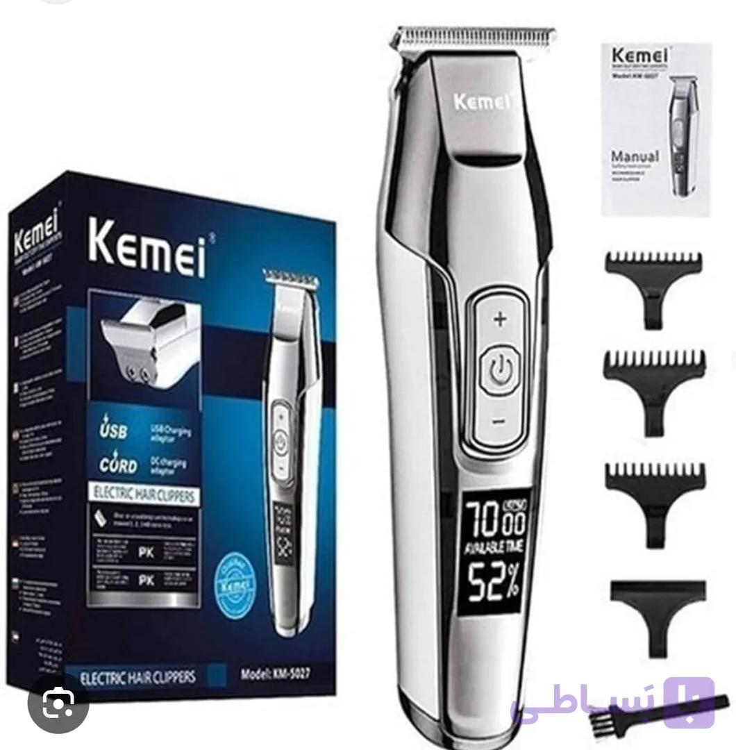 خط زن صفرزن صورت همراه با ۳تا شانه اصلاح مو مارک کیمی kEmEi_kM5027B