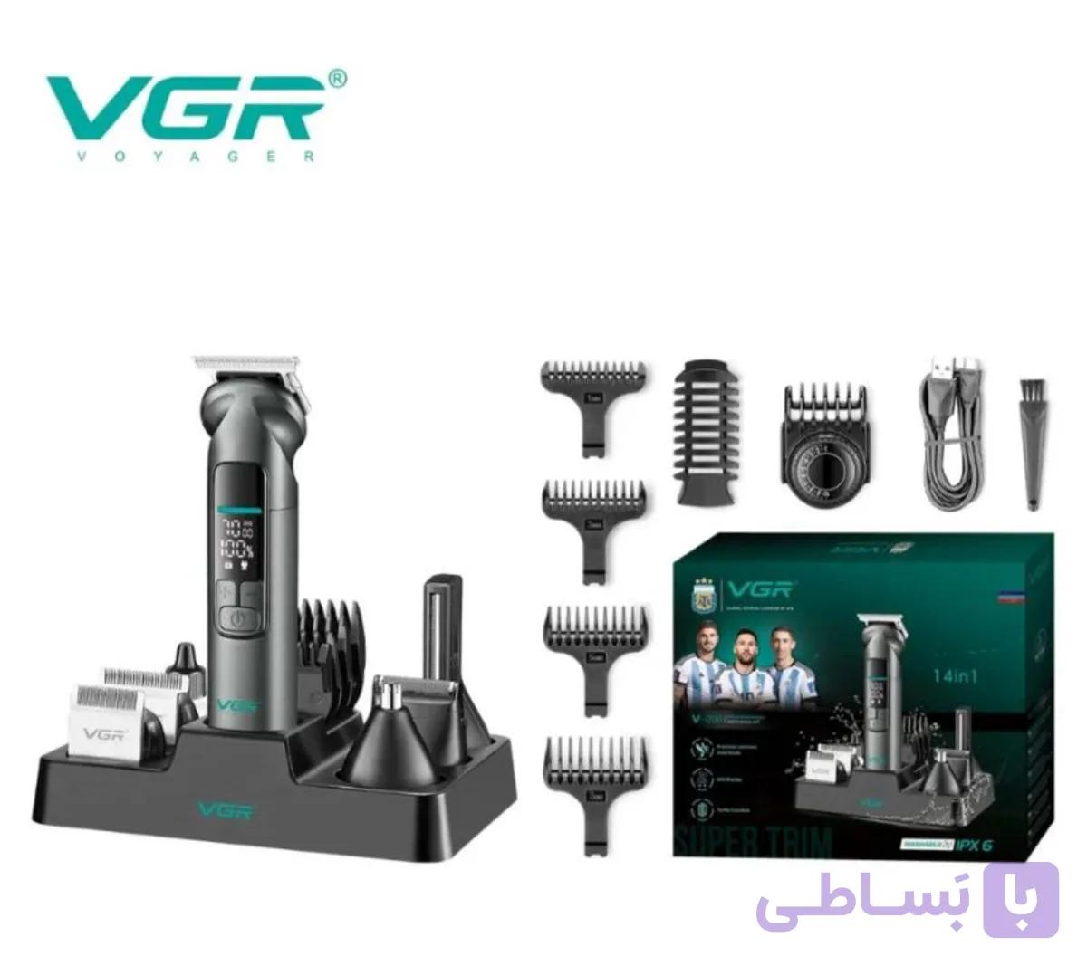 ریش تراش چندکاره وی جی ار خط زن،حجم زن مو،موزن بینی و گوش،شیور صورت،تیغ ابرو