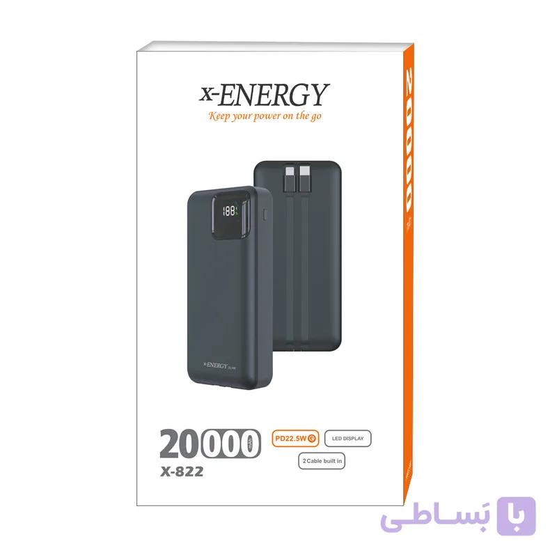 پاوربانک ایکس انرژی مدل X-822 22.5W ظرفیت 20000 میلی آمپر ساعت — تصویر 1