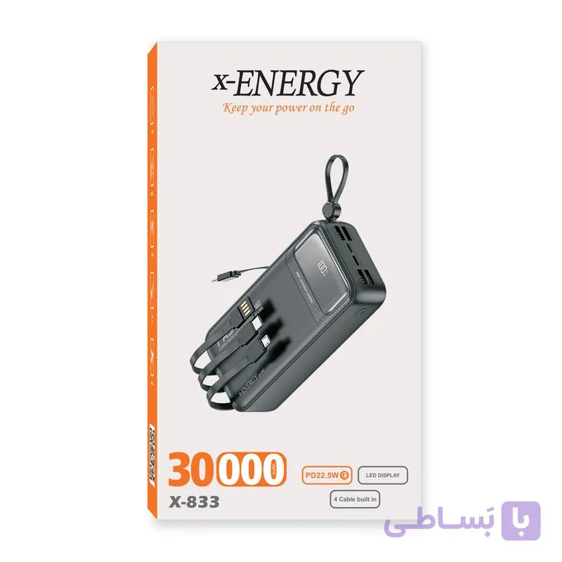 پاوربانک ایکس انرژی مدل X-833 22.5W ظرفیت 30000 میلی آمپر ساعت — تصویر 1
