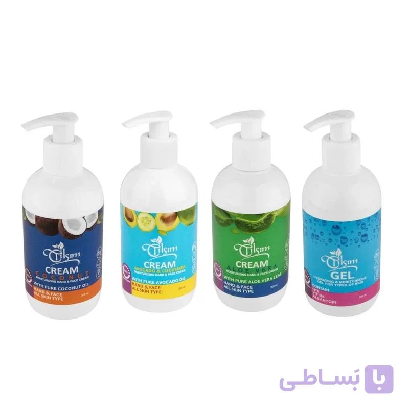 پک مراقبت پوست تیلسیم مجموعه 4 عددی ژل آبرسان و کرم های مرطوب کننده